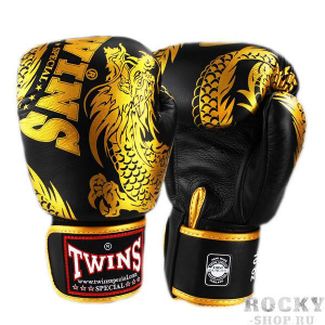 Боксерские перчатки TWINS FBGV-49 New Dragon Black Gold, 12 OZ
