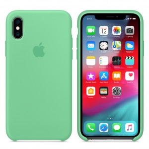 Epik Чехол Silicone Case для iPhone XS (Светло-зеленый «Нежная мята»)