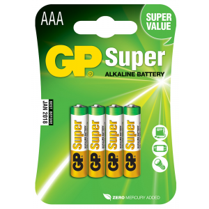 Батарейка Super GP Alkaline 24А ААA алкалиновые, на блистере 24A-2CR4