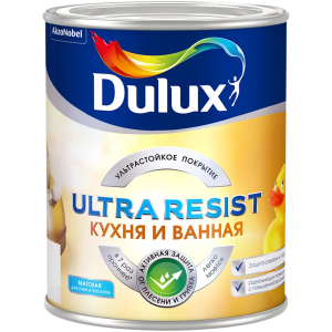 Краска Dulux Ultra Resist для кухни и ванной база BW полуматовая