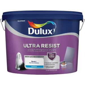 Краска Dulux Ultra Resist для гостиной и офиса база BW матовая