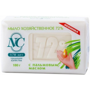 Мыло хозяйственное с пальмовым маслом Невская Косметика 72% 180 г