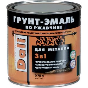 Эмаль гладкая Dali 3в1 серый