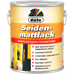 Эмаль полуматовая Dufa Seidenmattlack 750 мл белая