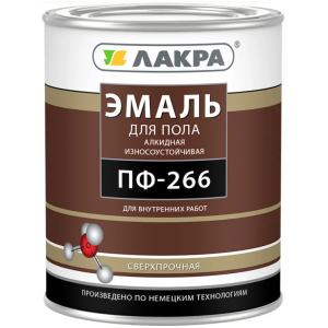 Эмаль для пола Лакра ПФ-266 Желто-коричневый