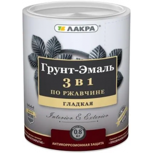 Грунт-эмаль Лакра 3 в 1 по ржавчине зеленая