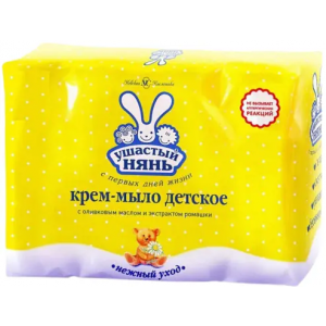 Детское крем-мыло с с оливковым маслом и ромашкой Ушастый нянь