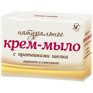 Крем мыло с протеинами шелка Невская Косметика Натуральное 1 блок