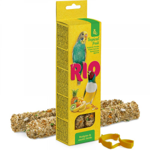 Лакомство для птиц Rio Палочки для волнистых попугайчиков и экзотов с тропическими фруктами