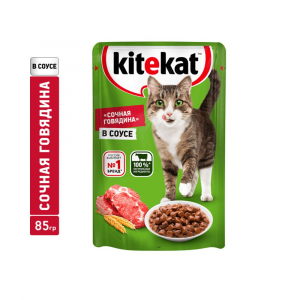 Пауч для кошек Kitekat Говядина в соусе