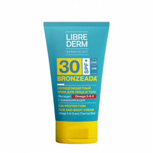 LIBREDERM Крем солнцезащитный SPF30 с омега 3-6-9 и термальной водой / BRONZEADA 150 мл