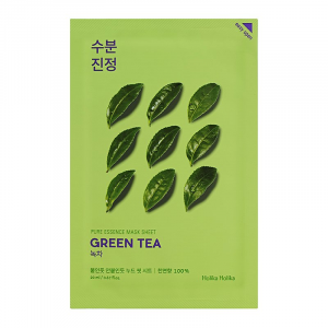 HOLIKA HOLIKA Маска тканевая противовоспалительная Пьюр Эссенс, зеленый чай / Pure Essence Mask Sheet Green Tea 20 мл
