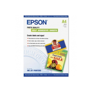 EPSON C13S041106 фотобумага матовая самоклеющаяся А4, 167 г/м2, 10 листов