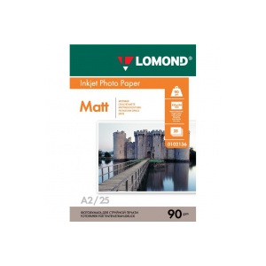 LOMOND 0102136 фотобумага матовая односторонняя для струйной печати А2 (420 х 594) 90 г/м2, 25 листов