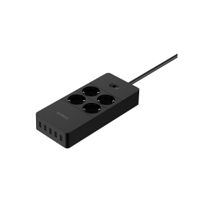 ORICO HPC-4A5U-BK Сетевой фильтр + USB зарядное устройство