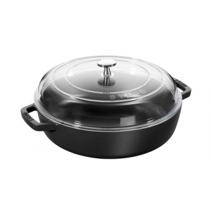 Сотейник со стеклянной крышкой, 26 см, черный 12722623 Staub