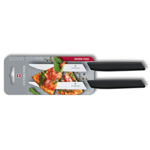 Набор ножей для стейка и пиццы Swiss Modern Extension, 12 см, 2 шт., черный 6.9003.12WB Victorinox