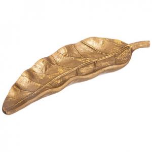 Блюдо декоративное Лист, 50х17х6 см, цвет бронза 169-816 Lefard