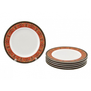 Набор тарелок десертных Сабина Красная лента, 17 см, 6 шт. 02160327-0979 Leander