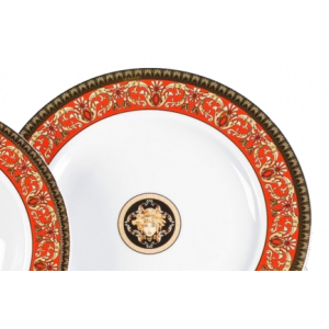 Набор тарелок мелких Сабина Версаче Красная лента Leander 25 см