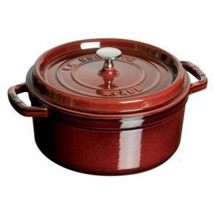 Кокот круглый, 26 см (5.2 л), гранатовый 1102687 Staub