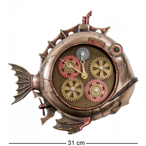 Статуэтка-часы в стиле Стимпанк "Рыба" Veronese