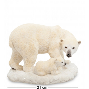 Статуэтка "Белый медведь с детенышем" Veronese