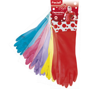 Перчатки Paclan резиновые с манжетами