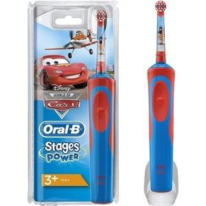 Электрическая зубная щетка Oral-B Stages Power Тачки красный D12.513K