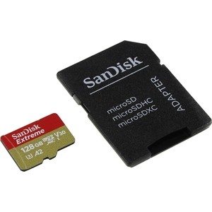 Карта памяти microSDXC UHS-I U3 SANDISK Extreme 128 ГБ 160 МБ/с Class 10 SDSQXA1-128G-GN6MA
