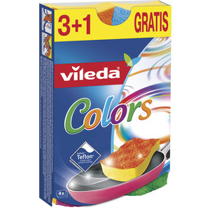 Губка VILEDA Pure Colors для посуды