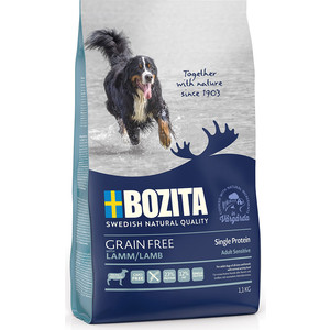 Сухой корм BOZITA Grain Free Adult Sensitive Single Protein with Lamb беззерновой с ягненком для взрослых собак