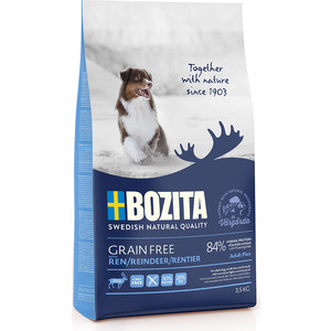 Сухой корм BOZITA Grain Free Adult Plus with Reindeer беззерновой с мясом оленя для взрослых собак