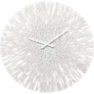Часы настенные белые Koziol Silk (2328525)