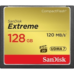 Карта памяти Sandisk Extreme CF 120MB/s, 85MB/s write, UDMA7, 128GB (SDCFXSB-128G-G46)