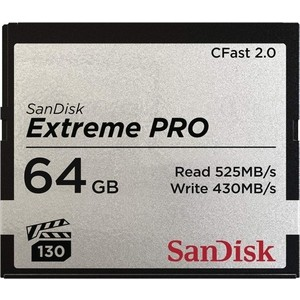 Карта памяти Compact Flash 64Gb Sandisk Extreme Pro CFast (3433X) VPG130 (SDCFSP-064G-G46D)