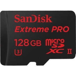 Карта памяти microSD 128GB SanDisk SDSQXPJ-128G-GN6M3 microSDXC Class 10 UHS-II U3 Extreme Pro (USB3.0 Reader) 275MB/s