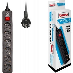 Сетевой фильтр Buro 600SH-3-B 3м (6 розеток) черный