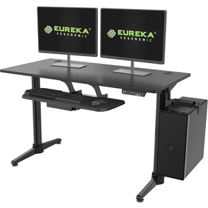 Стол для для компьютера Eureka черный с электрической регулировкой по высоте