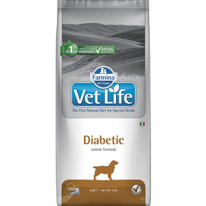 Сухой корм Farmina Vet Life Diabetic для собак с сахарным диабетом 2кг