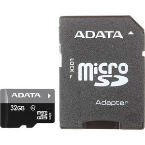 Карта памяти ADATA microSDHC 32Gb Class 10 UHS-I (SD adapter) (AUSDH32GUICL10-RA1)