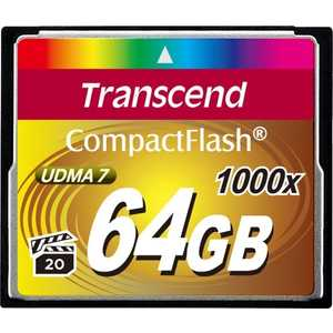 Карта памяти Compact Flash Card 64GB Transcend 1000x TS64GCF1000