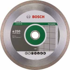 Круг алмазный Bosch Best for ceramic 250x25.4/30 корона сплошной(2.608.602.638)