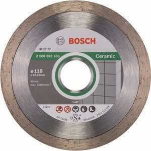 Круг алмазный Bosch Standard for ceramic 110x22 корона сплошной(2.608.602.535)