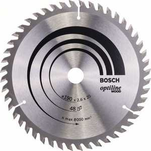 Диск пильный твердосплавный Bosch Optiline wood 190x48x20/16 (2.608.640.614)
