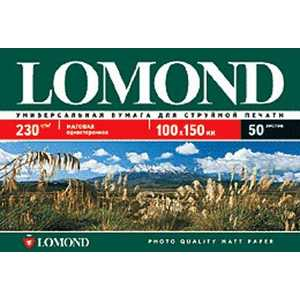 Фотобумага A6, 230 гр., матовая, белый, 500 листов (102084) Lomond