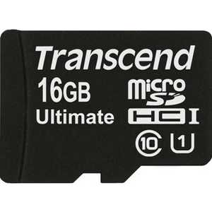 Карта памяти microSDHC UHS-I TRANSCEND Ultimate 16 ГБ 90 МБ/с Class 10 TS16GUSDHC10U1
