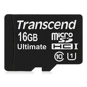 Карта памяти Transcend 16GB microSDHC Class 10 UHS-1 (TS16GUSDCU1)