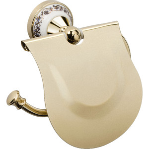 Держатель туалетной бумаги Fixsen Bogema Gold с крышкой (FX-78510G)