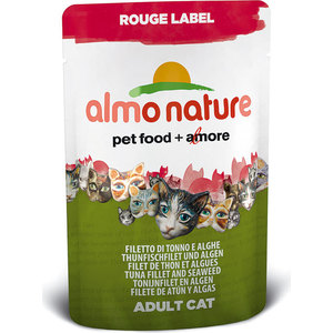 Паучи Almo Nature Rouge Label Adult Cat with Tuna Fillet and Seaweed с тунцом и морскими водорослями для кошек